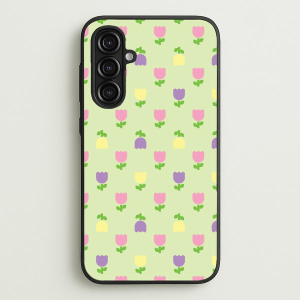 Pastel Tulips Pattern  - Easter Phone Case for Galaxy A16
