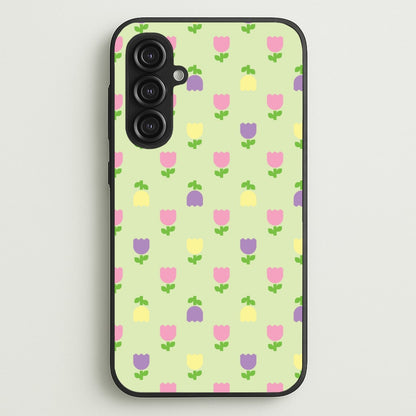 Pastel Tulips Pattern  - Easter Phone Case for Galaxy S23FE