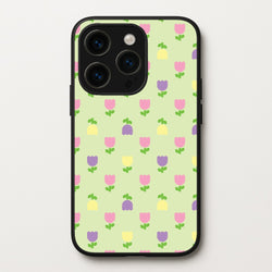 Pastel Tulips Pattern  - Easter Phone Case for iPhone 14 Pro