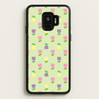 Pastel Tulips Pattern  - Easter Phone Case for Galaxy S9