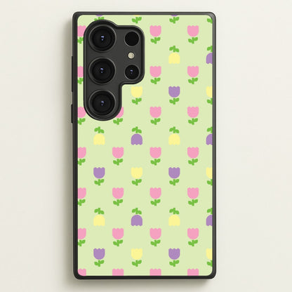 Pastel Tulips Pattern  - Easter Phone Case for Galaxy S25 Ultra