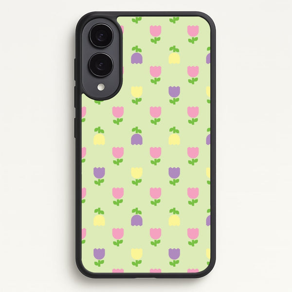Pastel Tulips Pattern  - Easter Phone Case for Galaxy S25 Edge