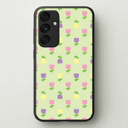Pastel Tulips Pattern  - Easter Phone Case for Galaxy A35