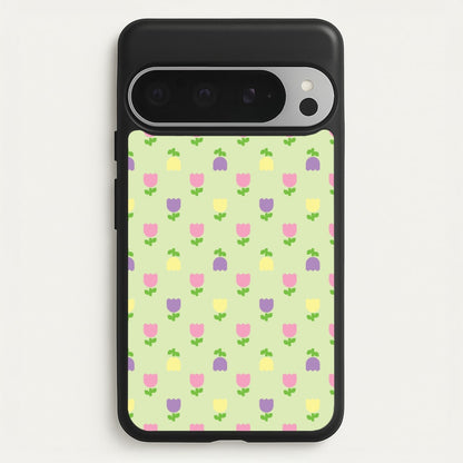 Pastel Tulips Pattern  - Easter Phone Case for Google Pixel 9 Pro XL