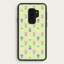 Pastel Tulips Pattern  - Easter Phone Case for Galaxy S9 Plus