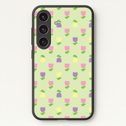 Pastel Tulips Pattern  - Easter Phone Case for Galaxy S25