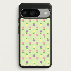 Pastel Tulips Pattern Phone Case for Google Pixel 10 / 10 Pro