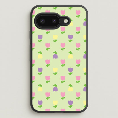 Pastel Tulips Pattern  - Easter Phone Case for Google Pixel 9a
