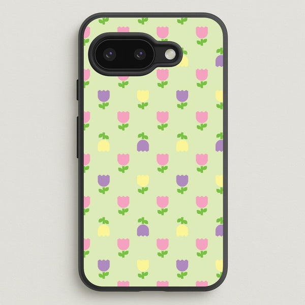 Pastel Tulips Pattern  - Easter Phone Case for Google Pixel 9a