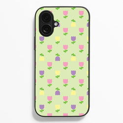 Pastel Tulips Pattern  - Easter Phone Case for iPhone 16 Plus
