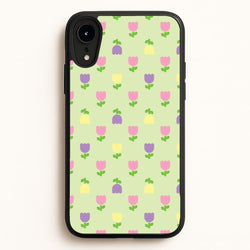 Pastel Tulips Pattern  - Easter Phone Case for iPhone XR