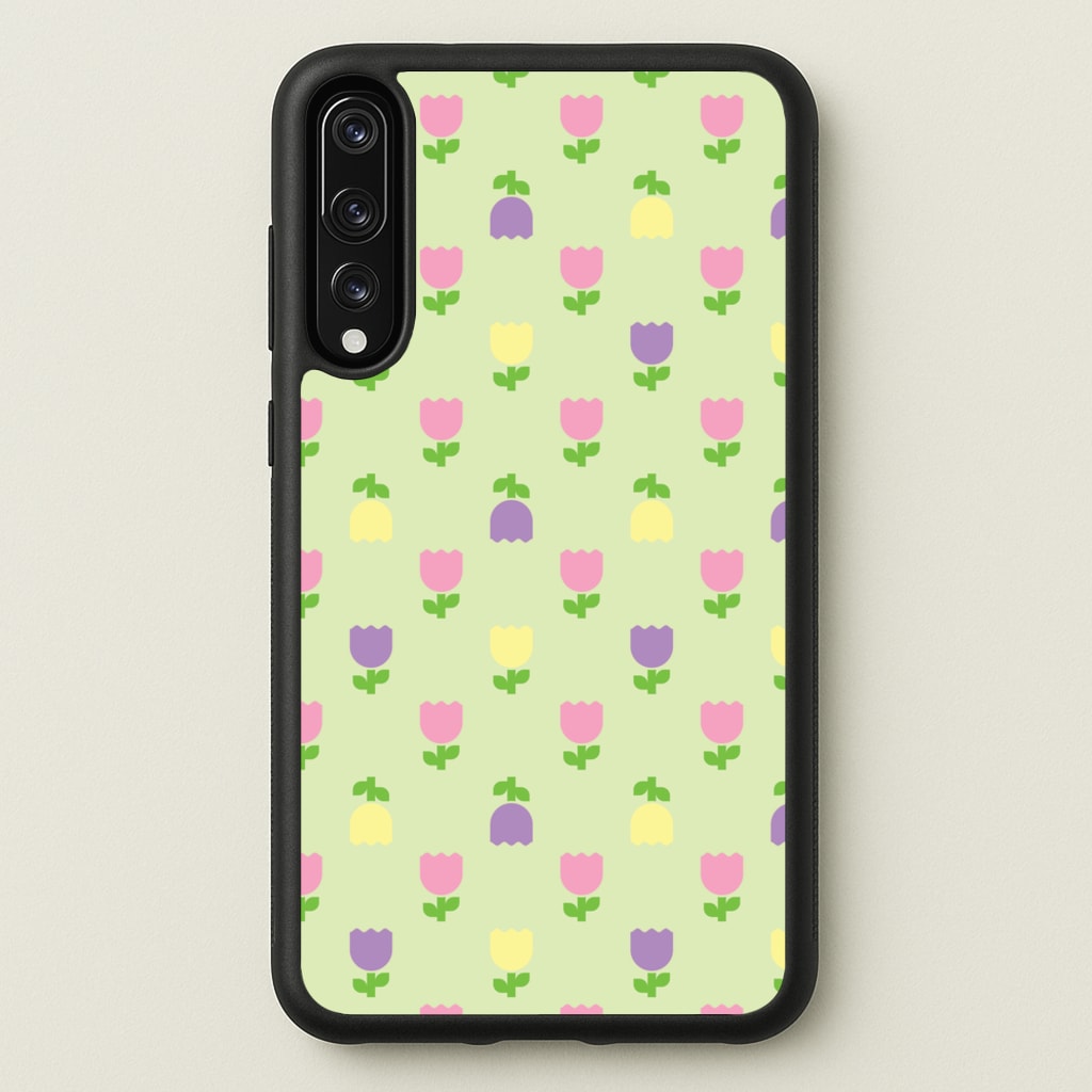 Pastel Tulips Pattern  - Easter Phone Case for Huawei P20 Pro