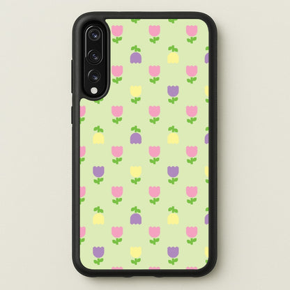 Pastel Tulips Pattern  - Easter Phone Case for Huawei P20 Pro