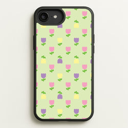 Pastel Tulips Pattern  - Easter Phone Case for iPhone 6 Plus / 7 Plus / 8 Plus