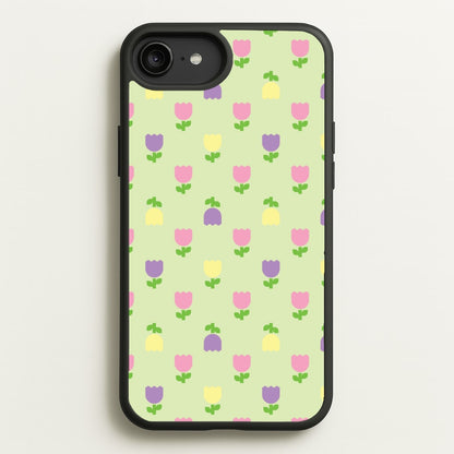 Pastel Tulips Pattern  - Easter Phone Case for iPhone 6 Plus / 7 Plus / 8 Plus