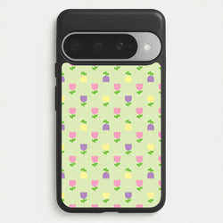Pastel Tulips Pattern Phone Case for Google Pixel 10 Pro XL
