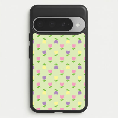 Pastel Tulips Pattern Phone Case for Google Pixel 10 Pro XL