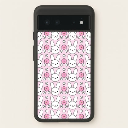 Bunnies And Flowers Pattern  - Easter Phone Case for Google Pixel 6