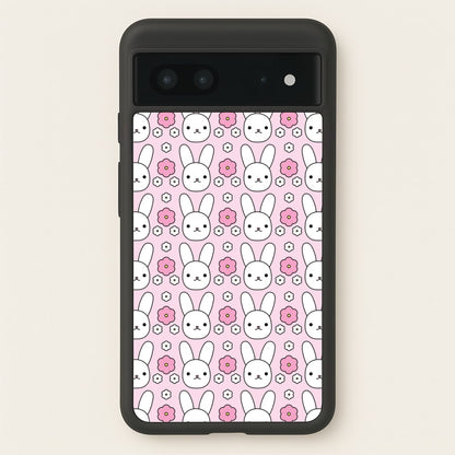 Bunnies And Flowers Pattern  - Easter Phone Case for Google Pixel 7