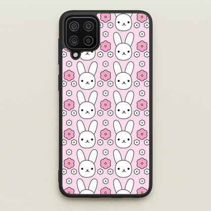 Bunnies And Flowers Pattern  - Easter Phone Case for Galaxy A12