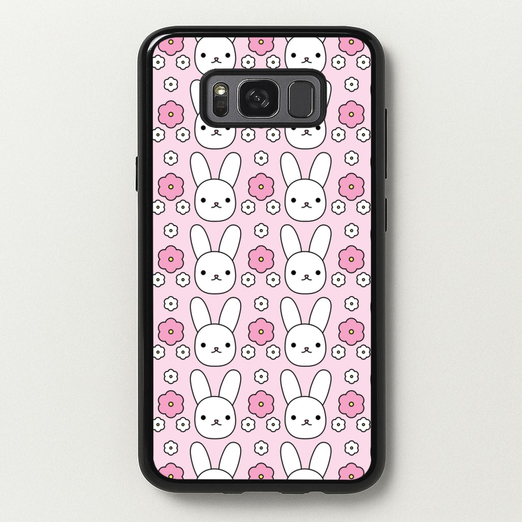 Bunnies And Flowers Pattern  - Easter Phone Case for Galaxy S8
