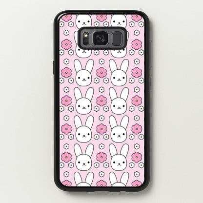 Bunnies And Flowers Pattern  - Easter Phone Case for Galaxy S8