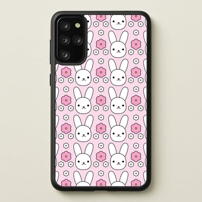 Bunnies And Flowers Pattern  - Easter Phone Case for Galaxy S20 Plus