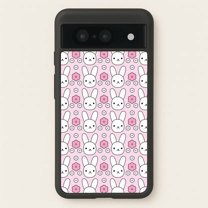 Bunnies And Flowers Pattern  - Easter Phone Case for Google Pixel 8
