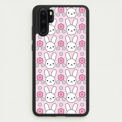 Bunnies And Flowers Pattern  - Easter Phone Case for Huawei P30 Pro