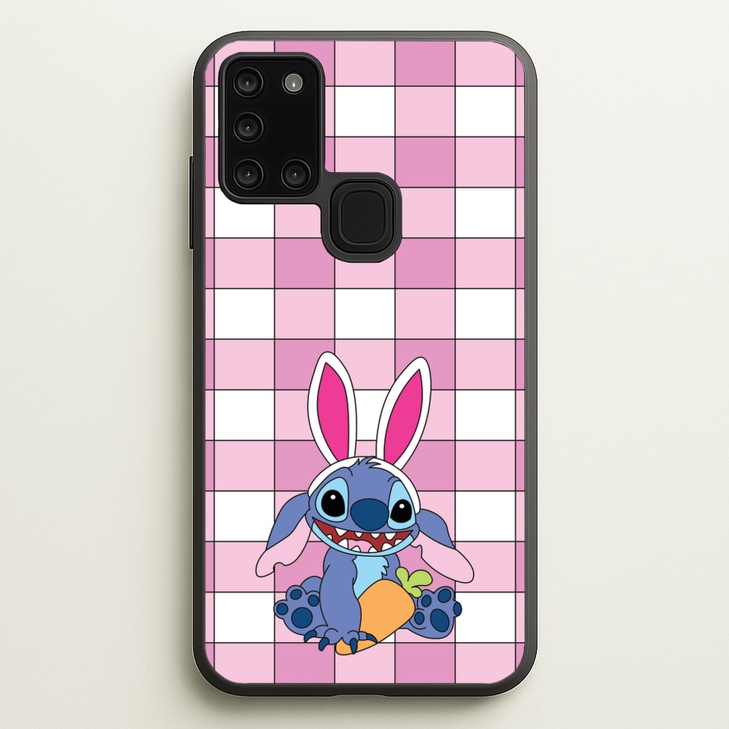 Easter Bunny Blue Alien  - Easter Phone Case for Galaxy A21s