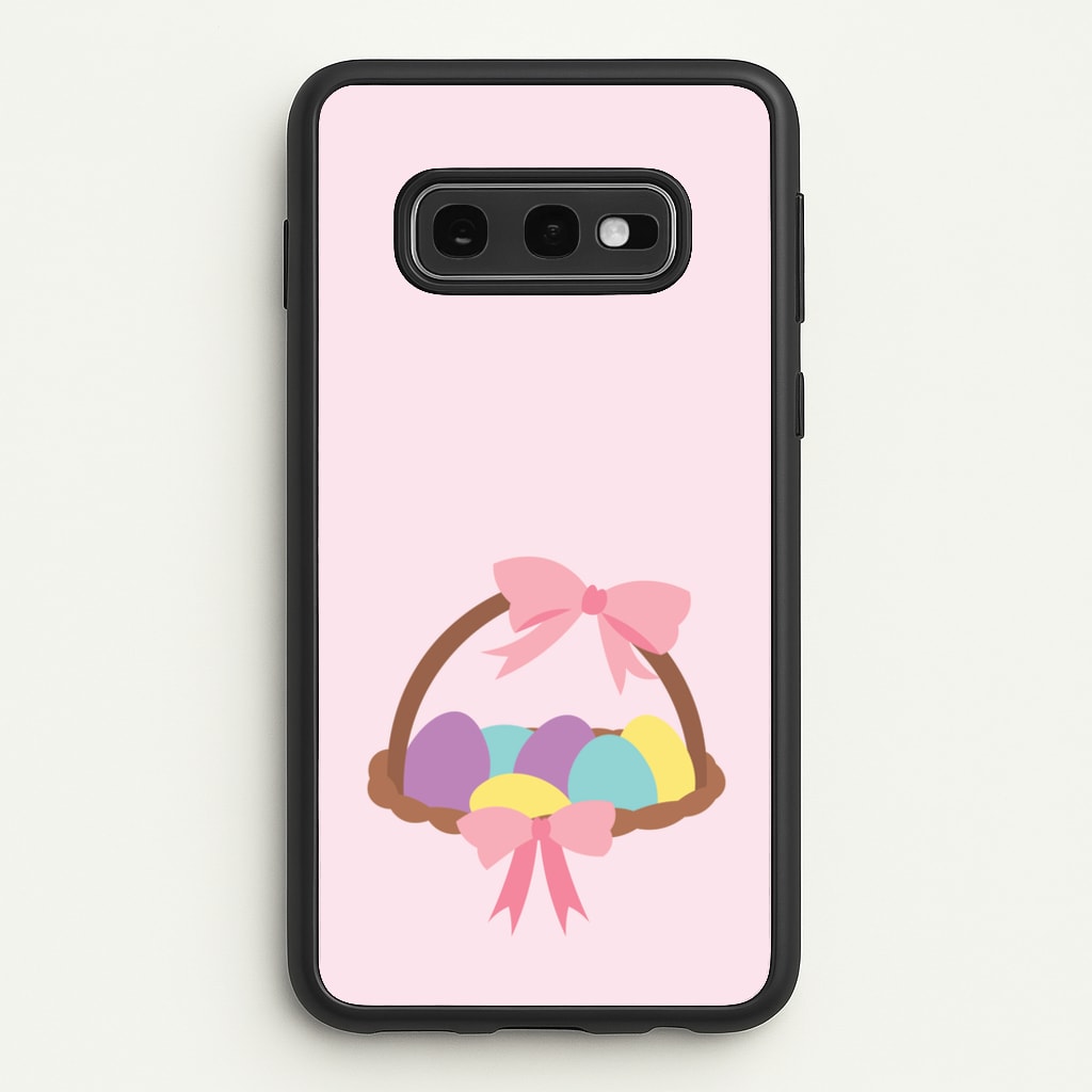 Pink Easter Basket  - Easter Phone Case for Galaxy S10e
