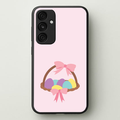 Pink Easter Basket  - Easter Phone Case for Galaxy A35