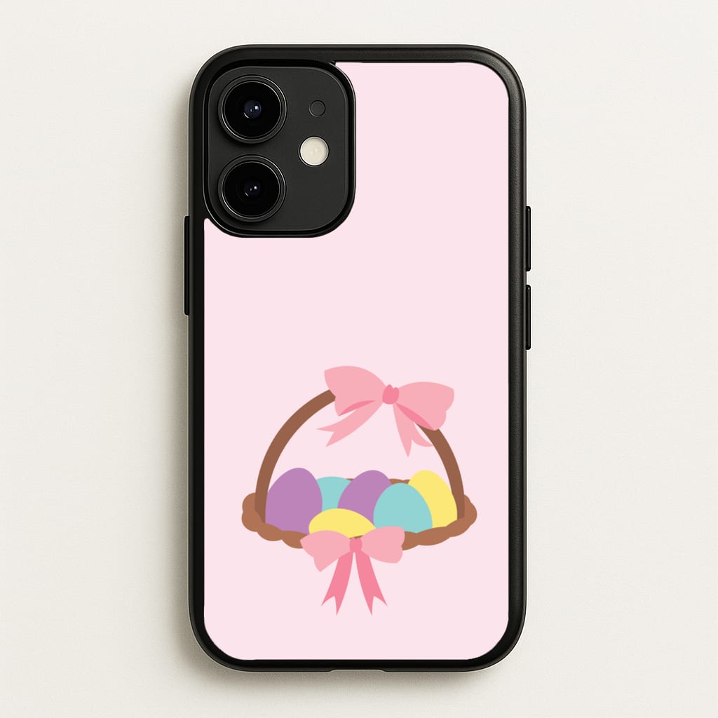 Pink Easter Basket  - Easter Phone Case for iPhone 12 / 12 Pro
