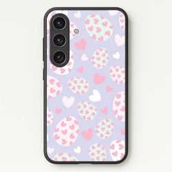 Heart Easter Eggs Pattern  - Easter Phone Case for Galaxy S25 Plus