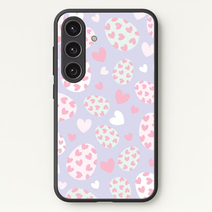 Heart Easter Eggs Pattern  - Easter Phone Case for Galaxy S24FE
