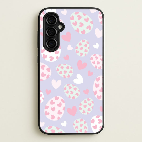 Heart Easter Eggs Pattern  - Easter Phone Case for Galaxy A54