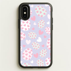 Heart Easter Eggs Pattern  - Easter Phone Case for iPhone X / XS