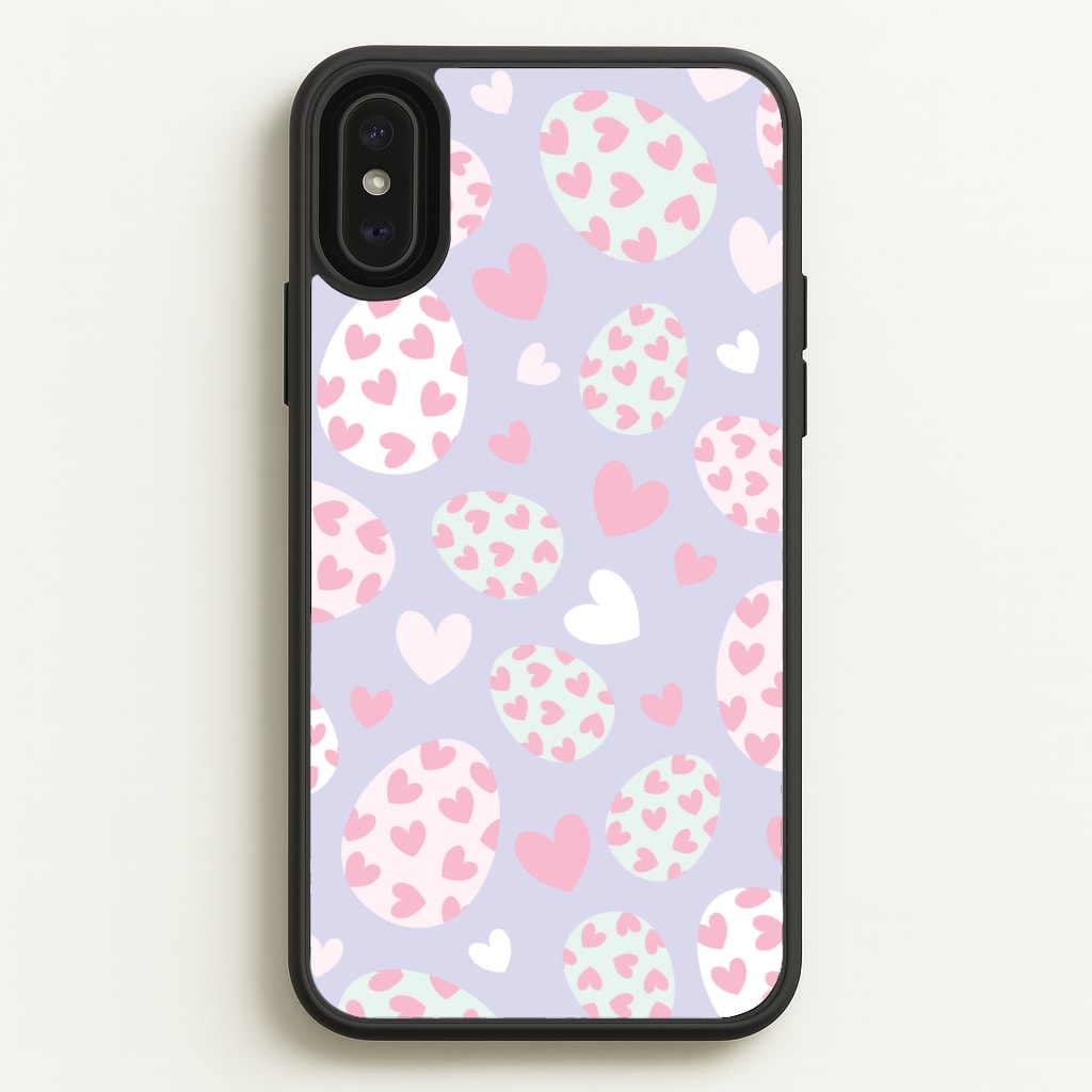 Heart Easter Eggs Pattern  - Easter Phone Case for iPhone XS Max