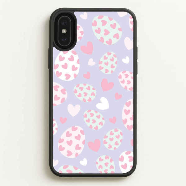 Heart Easter Eggs Pattern  - Easter Phone Case for iPhone XS Max