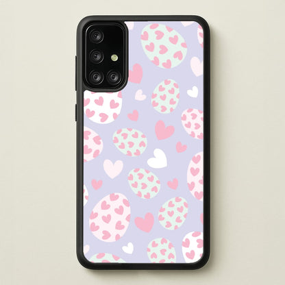 Heart Easter Eggs Pattern  - Easter Phone Case for Galaxy A71