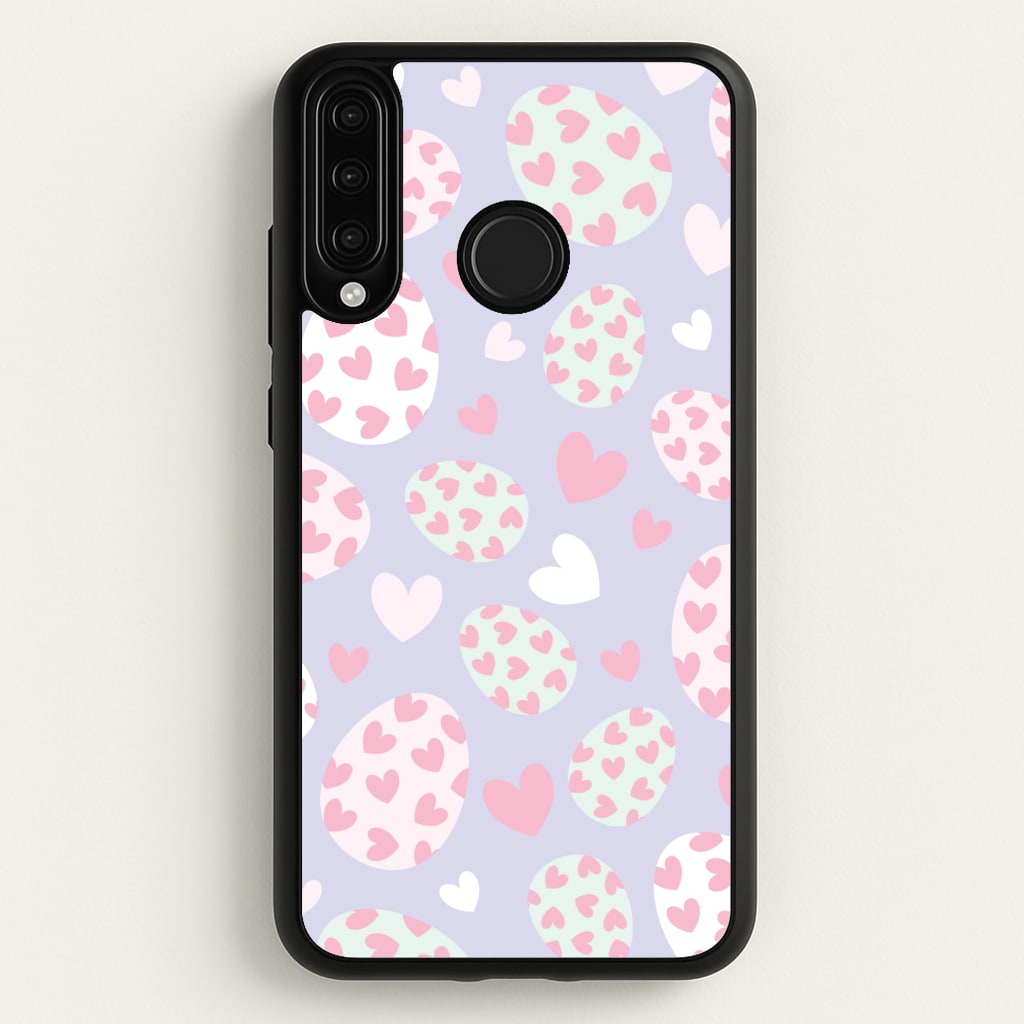 Heart Easter Eggs Pattern  - Easter Phone Case for Huawei P30 Lite