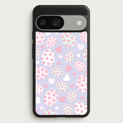 Heart Easter Eggs Pattern  - Easter Phone Case for Google Pixel 9 / 9 Pro
