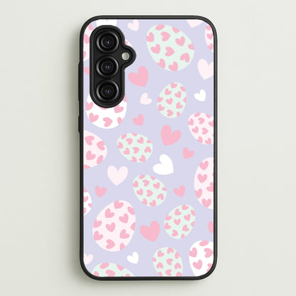 Heart Easter Eggs Pattern  - Easter Phone Case for Galaxy A14