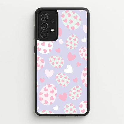 Heart Easter Eggs Pattern  - Easter Phone Case for Galaxy A52 / A52s