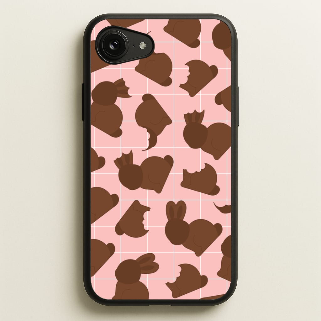 Chocolate Easter Bunny Pattern  - Easter Phone Case for iPhone 16e