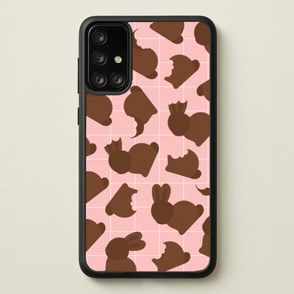 Chocolate Easter Bunny Pattern  - Easter Phone Case for Galaxy A71