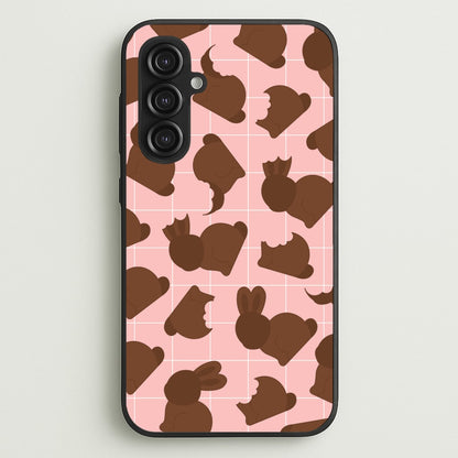 Chocolate Easter Bunny Pattern  - Easter Phone Case for Galaxy S23FE