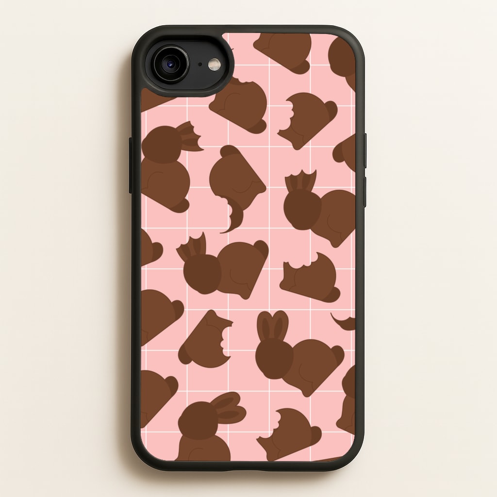 Chocolate Easter Bunny Pattern  - Easter Phone Case for iPhone 6 / 7 / 8 / SE