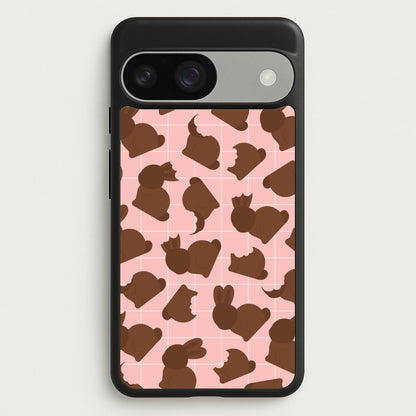 Chocolate Easter Bunny Pattern  - Easter Phone Case for Google Pixel 9 / 9 Pro