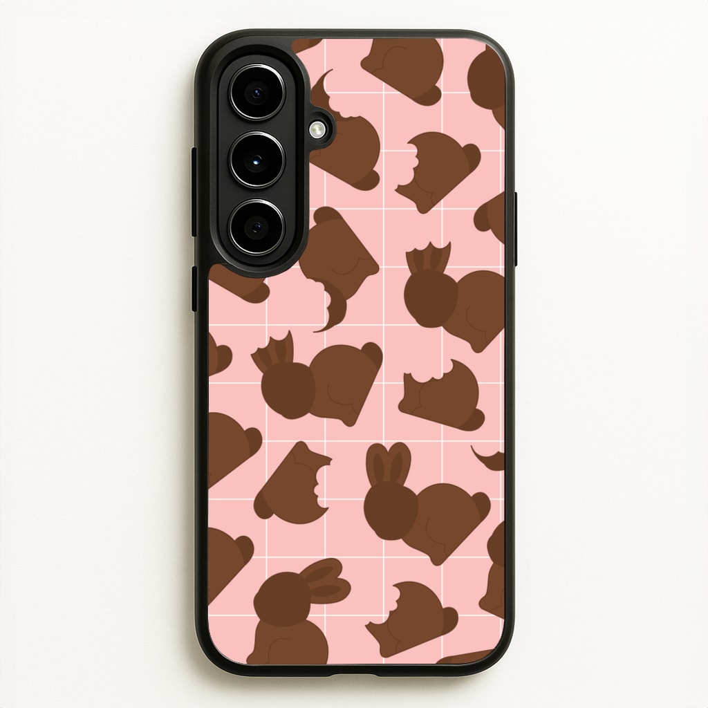 Chocolate Easter Bunny Pattern  - Easter Phone Case for Galaxy A56